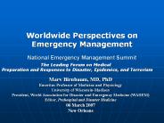 National Emergency Management Summit