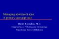Managing adolescent acne: A primary care approach PowerPoint PPT Presentation