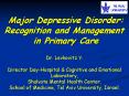 Major Depressive Disorder: Recognition and Management in Primary Care PowerPoint PPT Presentation