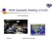 MURI Quarterly Meeting 1/31/02