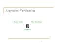 Regression-Verification PowerPoint PPT Presentation