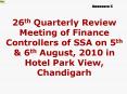 26th Quarterly Review Meeting of Finance Controllers of SSA on 5th PowerPoint PPT Presentation