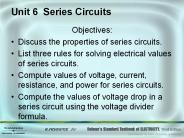 Unit 6 Series Circuits