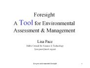 Foresight A Tool for Environmental Assessment
