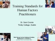 RAeS Human Factors Training in Aviation Maintenance Conference