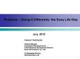 Products -- Doing it Differently: the Sony Life Way PowerPoint PPT Presentation