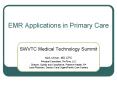 EMR Applications in Primary Care PowerPoint PPT Presentation