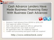 Cash Advance Lenders