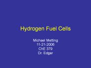Hydrogen Fuel Cells