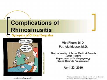 Complications of Rhinosinusitis