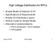 High Voltage Distribution for RPCs PowerPoint PPT Presentation