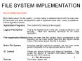 FILE SYSTEM IMPLEMENTATION PowerPoint PPT Presentation