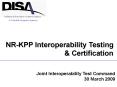 NR-KPP Interoperability Testing PowerPoint PPT Presentation