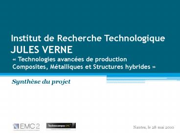 Institut de Recherche Technologique JULES VERNE 