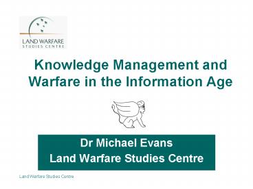 Knowledge and Warfare: The Revolution in Military Affairs