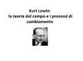 Kurt Lewin:  la teoria del campo e i processi di cambiamento PowerPoint PPT Presentation