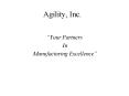 Agility, Inc. PowerPoint PPT Presentation