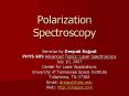 Polarization Spectroscopy PowerPoint PPT Presentation