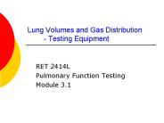 Lung Volumes and Gas Distribution - Testing Equipment