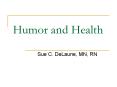 Humor and Health PowerPoint PPT Presentation