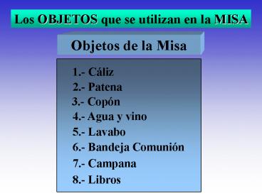 Objetos Misa
