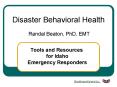 Disaster Behavioral Health PowerPoint PPT Presentation