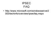 IPSEC FAQ