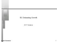 III. Estimating Growth