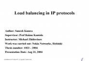 Load balancing in IP protocols
