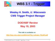 WBS 3.1 - Trigger