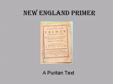 New England Primer