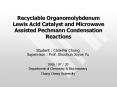 Recyclable Organomolybdenum Lewis Acid Catalyst and Microwave Assisted Pechmann Condensation Reactions PowerPoint PPT Presentation