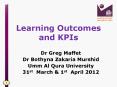 Learning Outcomes and KPIs PowerPoint PPT Presentation