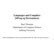 Languages and Compilers (SProg og Overs