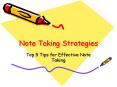 Note Taking Strategies PowerPoint PPT Presentation