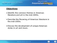 American Literature and Arts