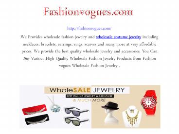 Fashionvogues.com wholesale jewelry store