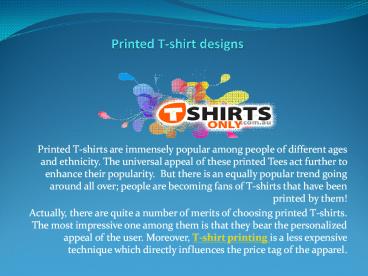 Printed T-shirt designs