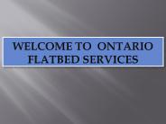 Ontario flatbed services