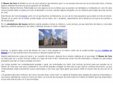 De visita por el museo de cera de Madrid