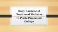 Bachelor of Nutritional Medicine-Paramount Australia PowerPoint PPT Presentation