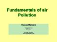 Fundamentals of air Pollution PowerPoint PPT Presentation