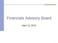 Financials Advisory Board PowerPoint PPT Presentation