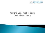 Writing your First E-Book Get-Set-Ready