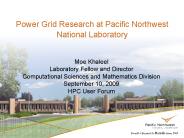 Power Grid Research at PNNL