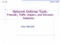 Network Defense Tools: Firewalls, Traffic shapers, and Intrusion Detection  PowerPoint PPT Presentation