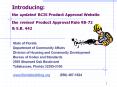 Introducing: the updated BCIS Product Approval Website  the revised Product Approval Rule 9B-72 PowerPoint PPT Presentation