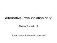 Alternative Pronunciation of 