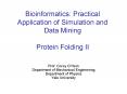 Bioinformatics: Practical Application of Simulation and Data Mining Protein Folding II PowerPoint PPT Presentation