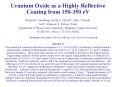Uranium Oxide as a Highly Reflective Coating from 150-350 eV PowerPoint PPT Presentation